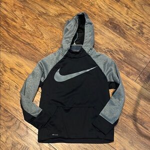 Nike Dri-Fit Black and Gray Pullover Hoodie